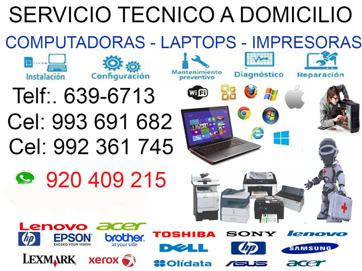 SERVICIO TÉCNICO DE IMPRESORAS A DOMICILIO 920409215