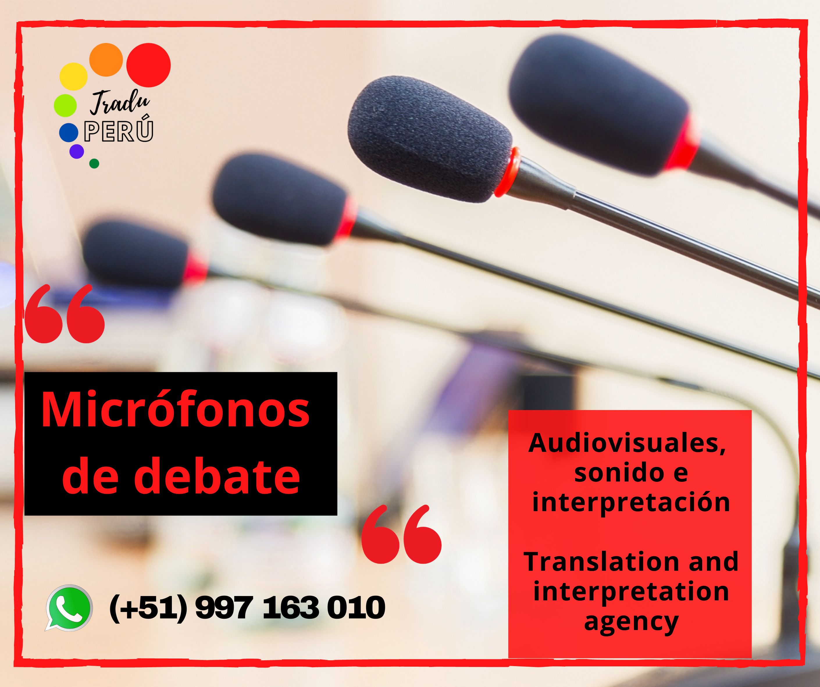 Discussion microphones in Lima/ Cusco /Piura / Arequipa