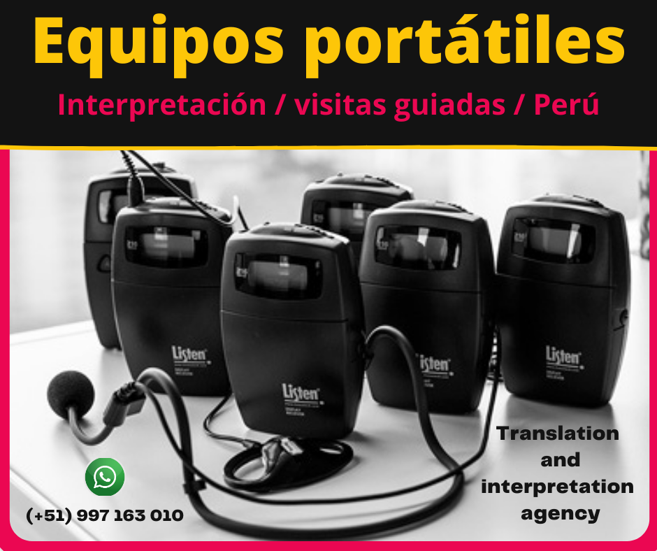 Traducción simultánea remota y presencial LIMA / PERU
