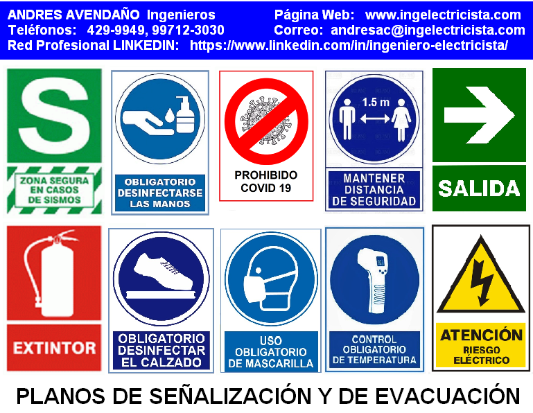 PLANOS DE SEÑALIZACION Y EVACUACION, PLAN DE SEGURIDAD