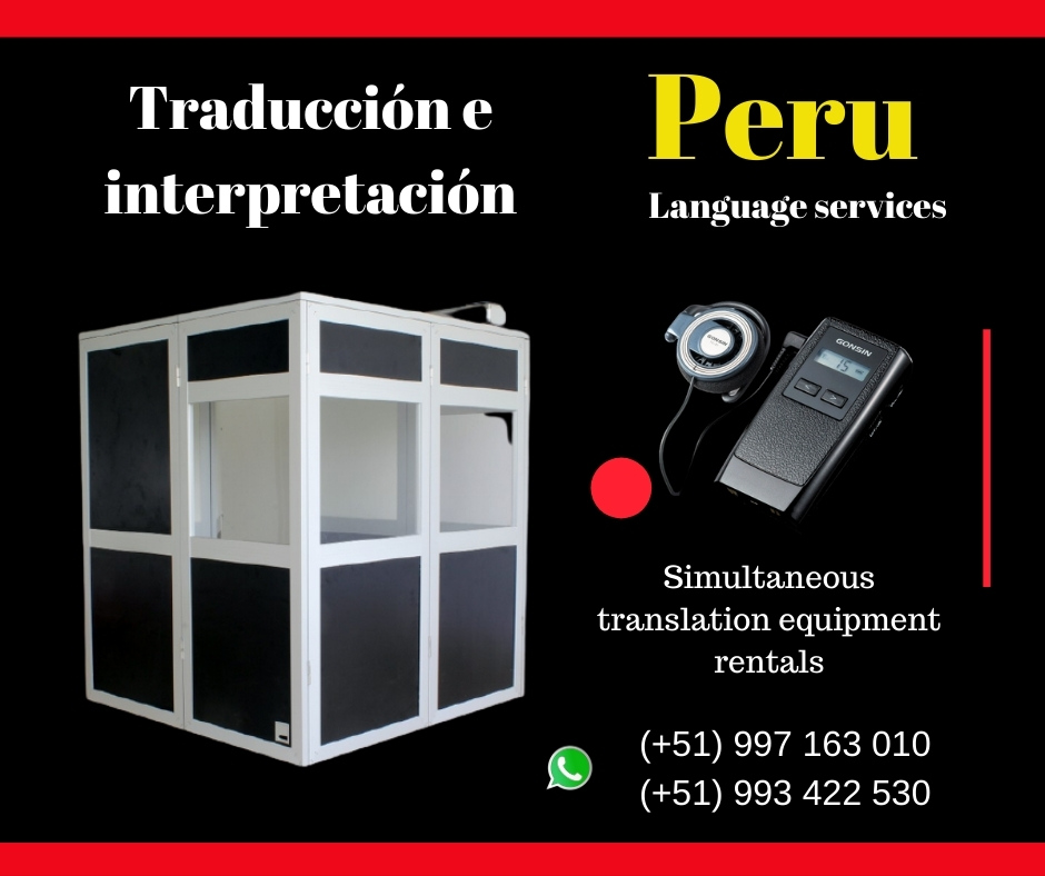 Interpretación simultánea /LIMA /PERU ✅ C. (+51) 997163010