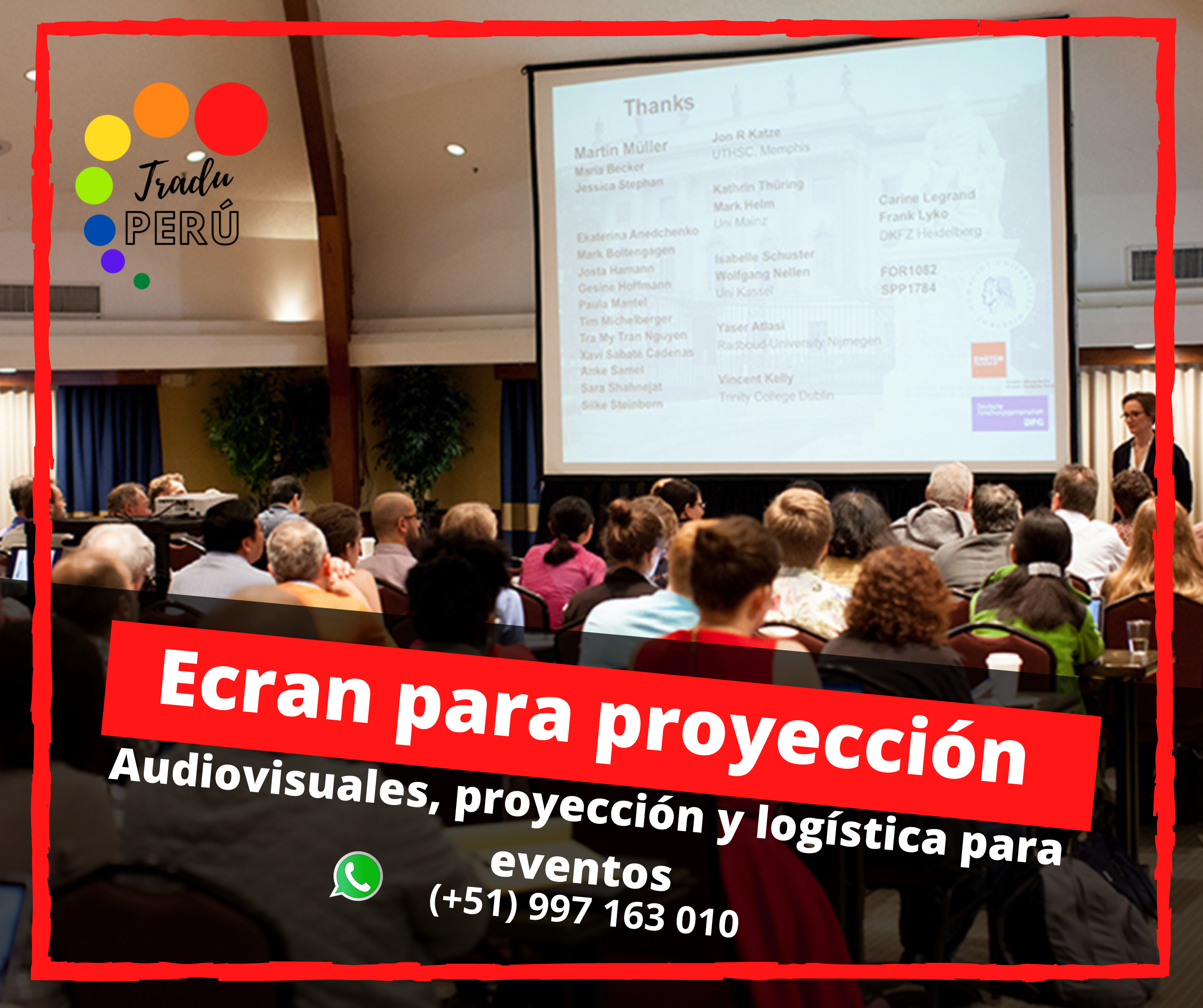 Alquiler Ecran para proyección Lima ✅ C. (51) 997163010