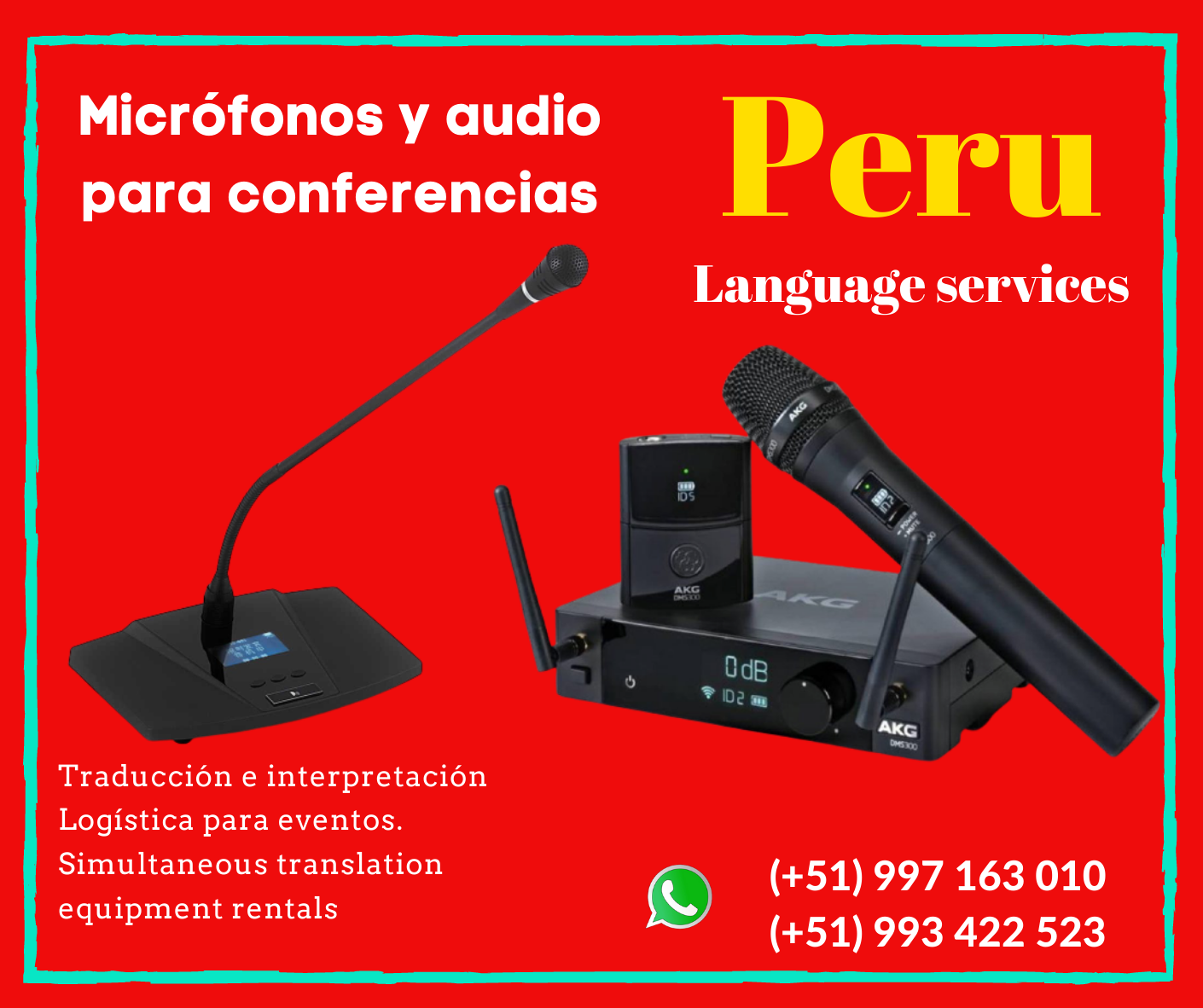 🥇Equipos sonido conferencias LIMA ✅ C. (51) 997163010