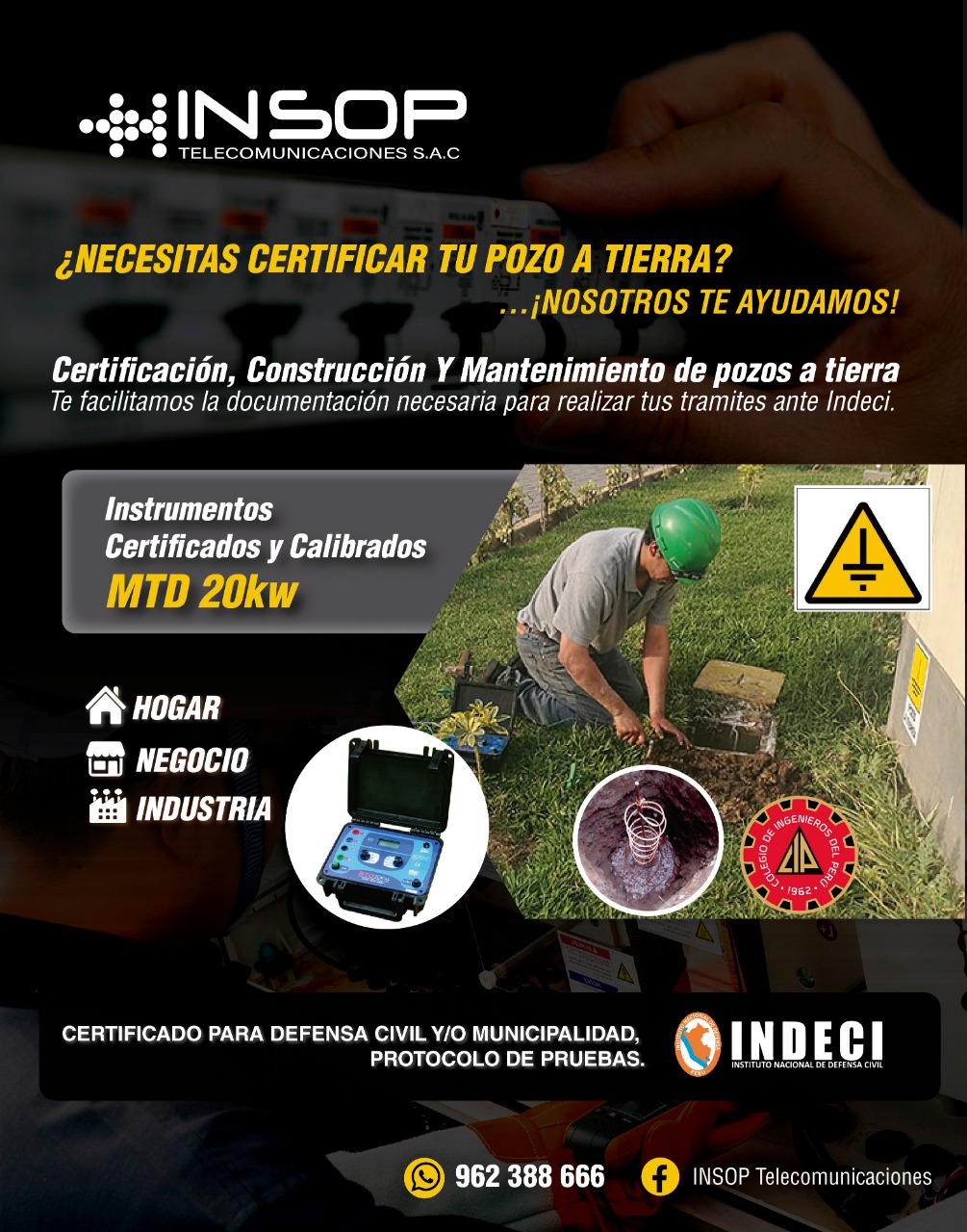 Certificado de Pozo a Tierra