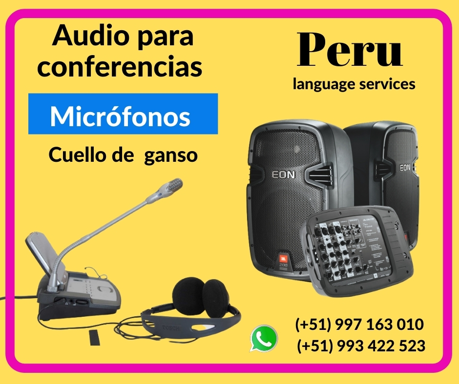 ✅ Equipo sonido conferencias /micrófonos LIMA / c. 997163010