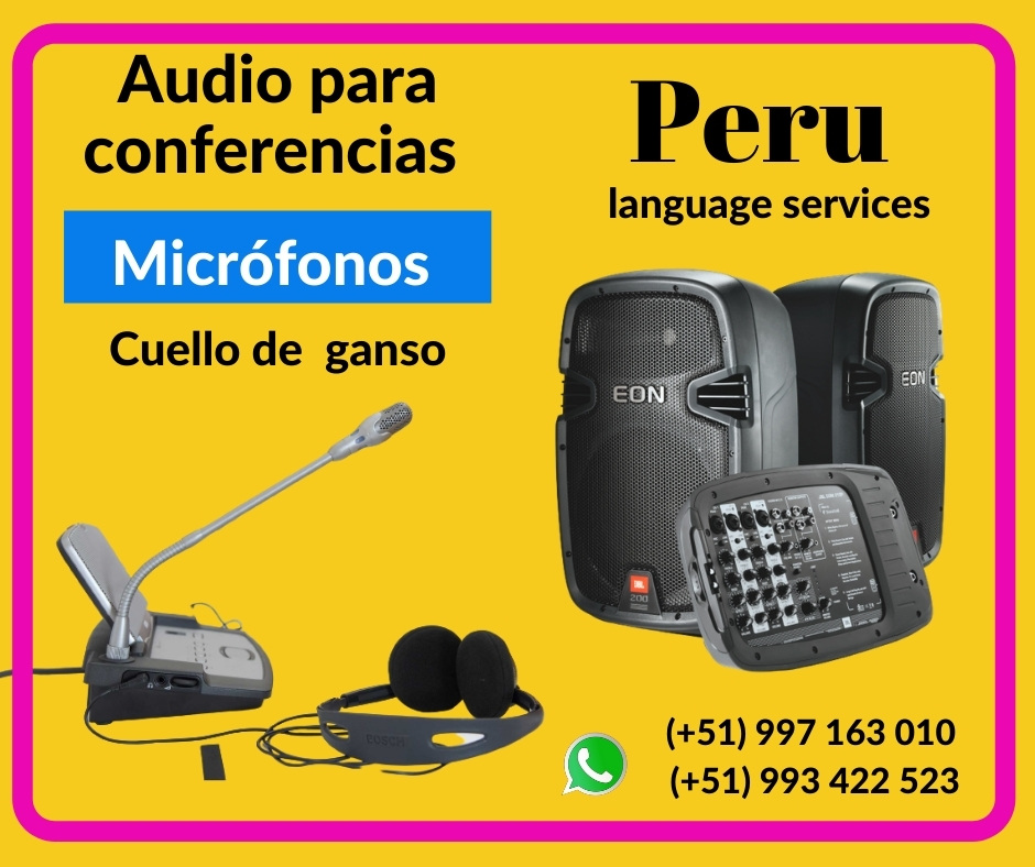 🥇Equipos sonido conferencias LIMA ✅ C. (51) 997163010