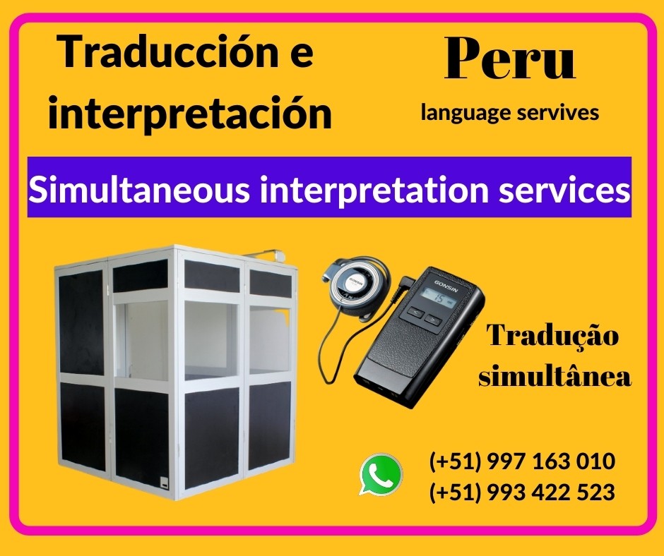 🥇Traducción / interpretación simultánea LIMA ✅ 997163010