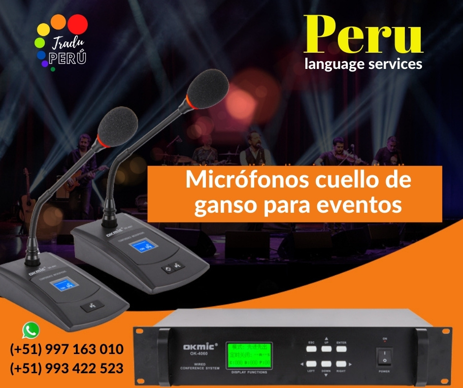 ✅ Micrófonos cuello de ganso /debate LIMA /C. 997163010