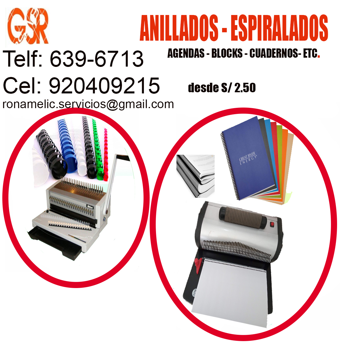 SERVICIO DE ANILLADO ESPIRALADO 920409215
