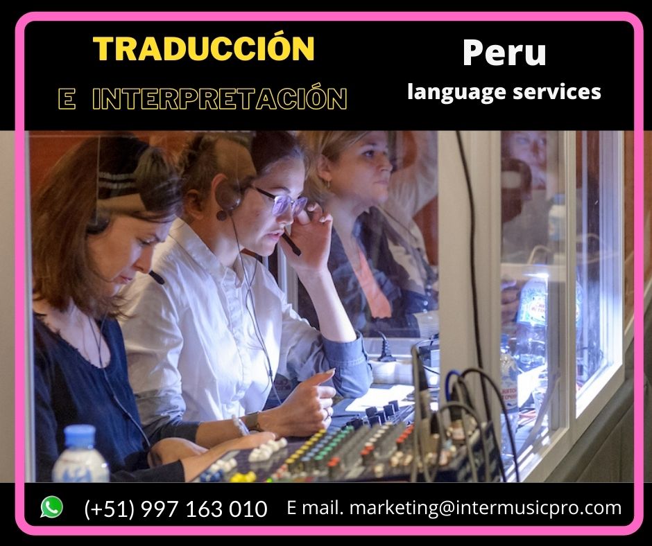 English to spanish translation conferences equipment LIMA