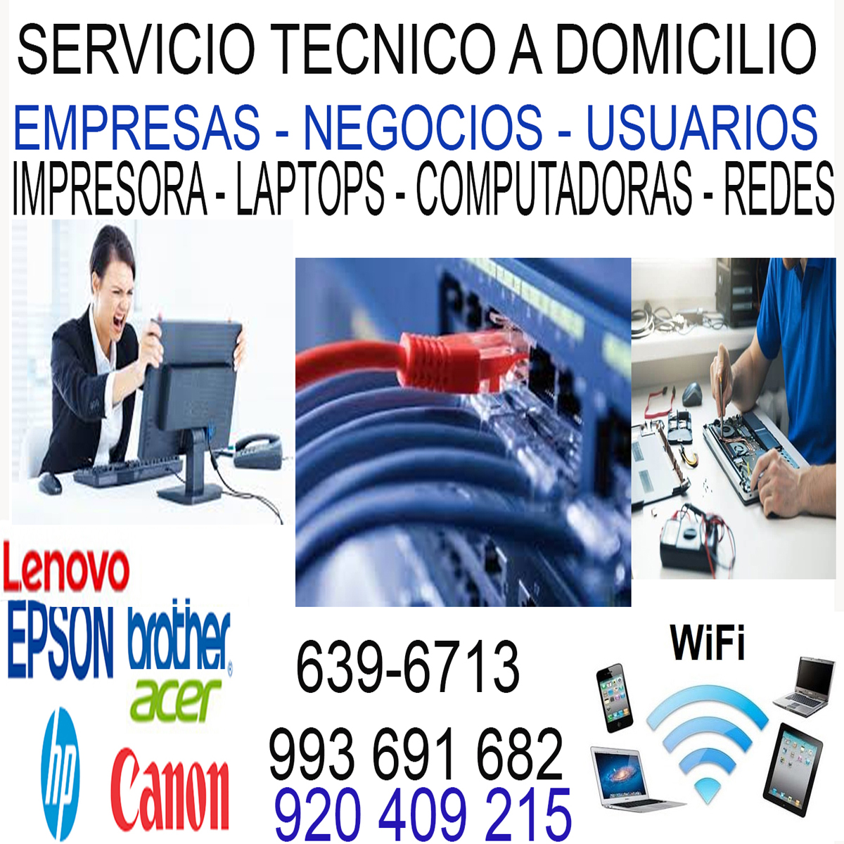 SERVICIO TÉCNICO DE COMPUTADORAS REDES A DOMICILIO