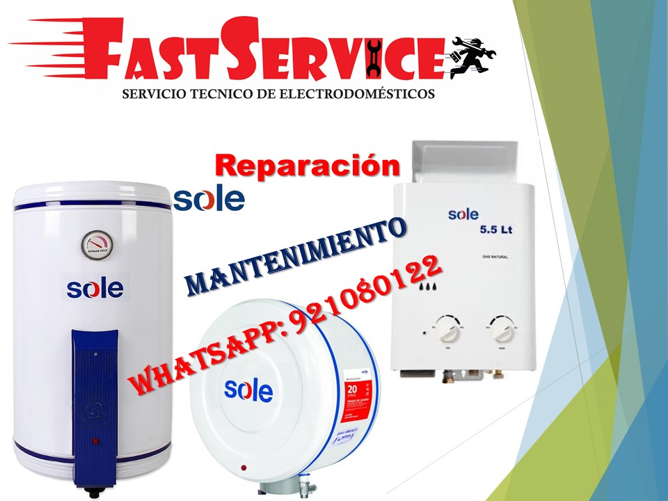 Servicio técnico de termas SOLE reparación mantenimiento