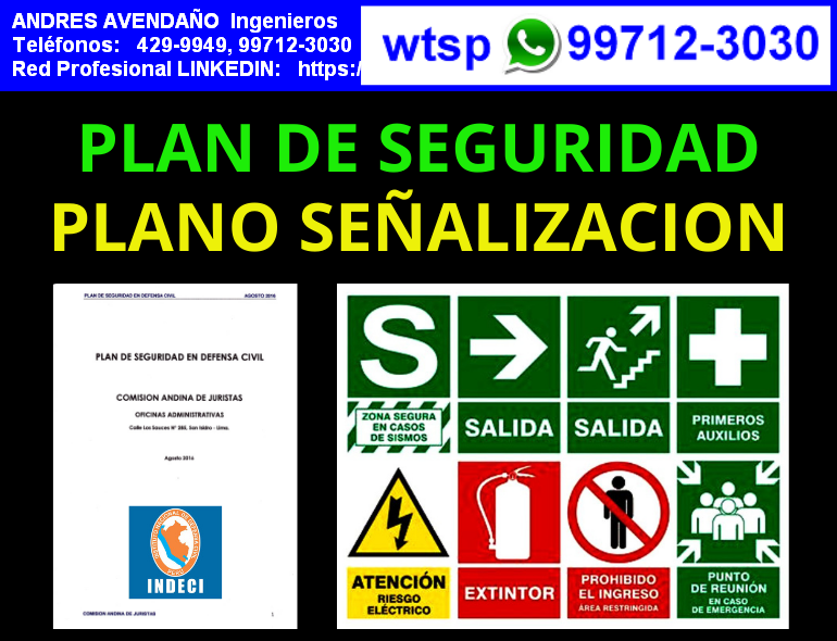 PLANOS DE SEÑALIZACION Y EVACUACION, PLAN DE SEGURIDAD