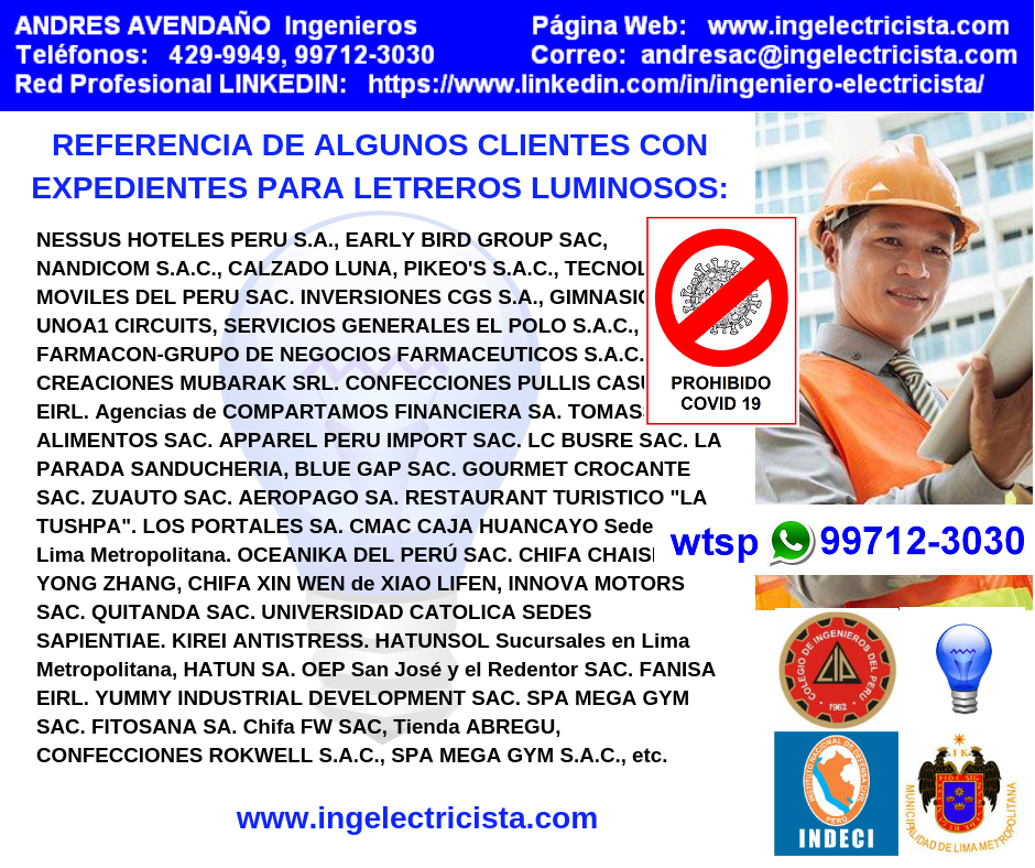 PLANOS DE LETREROS Y AVISOS LUMINOSOS, CARTA RESPONSABILIDAD