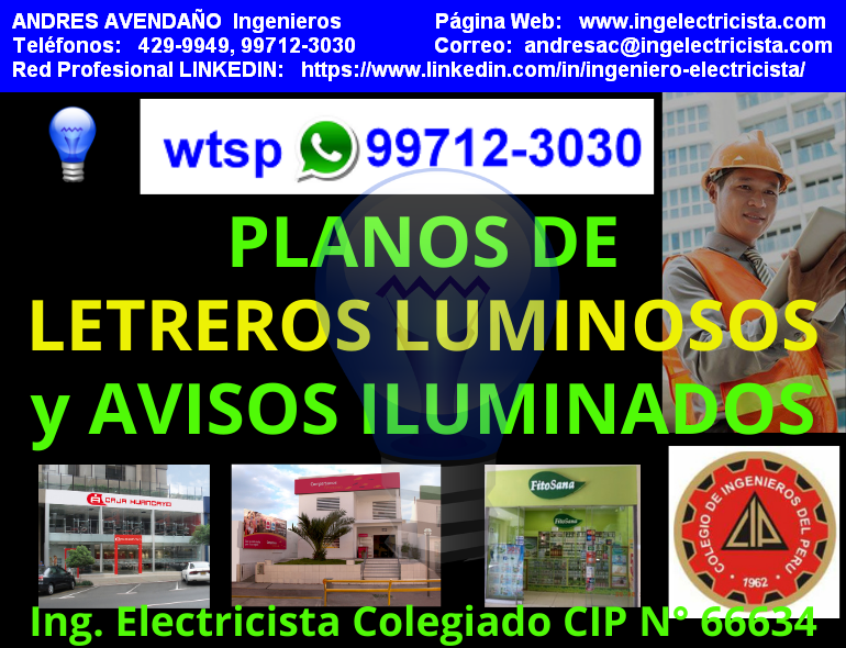 PLANOS DE LETREROS Y AVISOS LUMINOSOS, CARTA RESPONSABILIDAD
