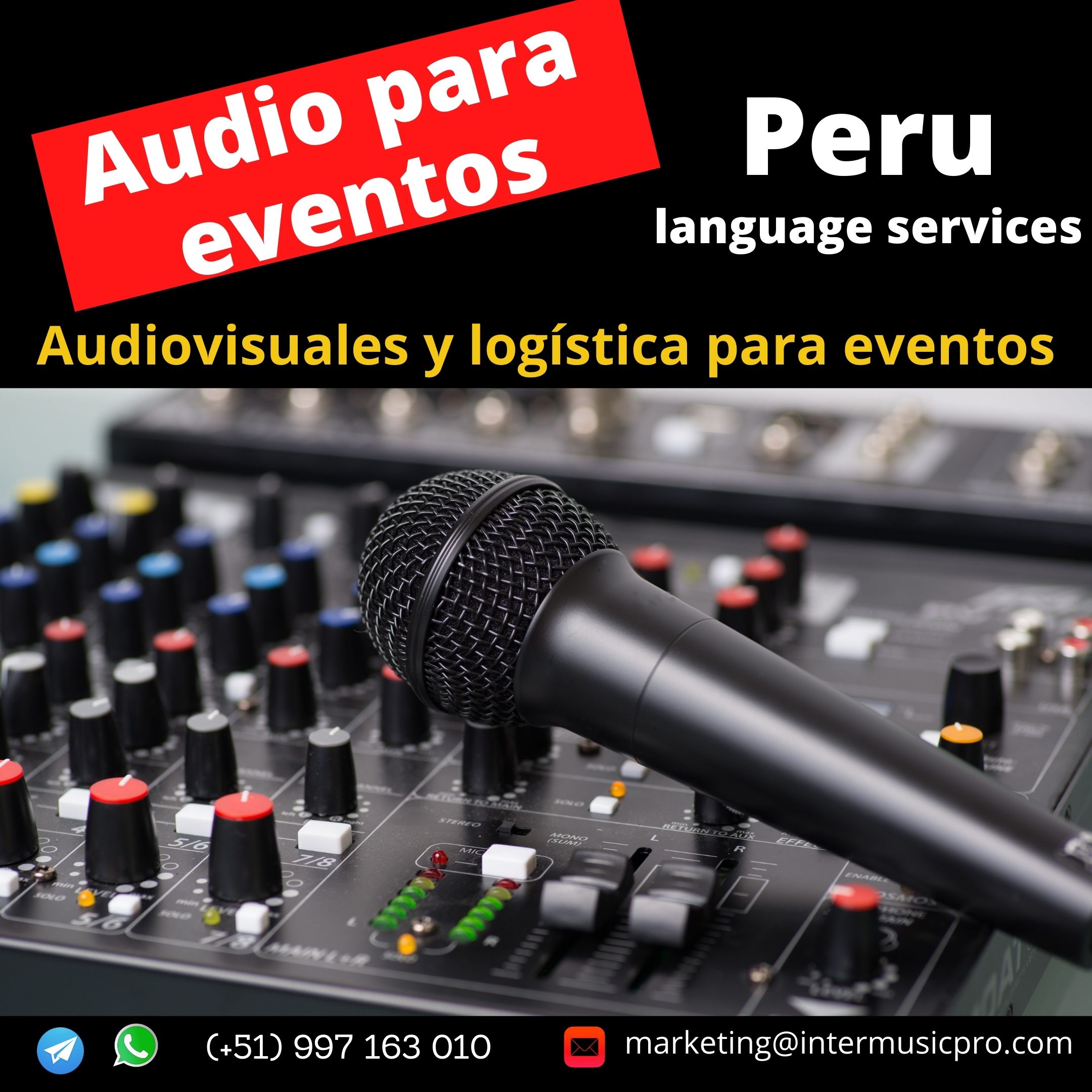 ✅ Servicio de Sonido para eventos en LIMA/C. 997360101