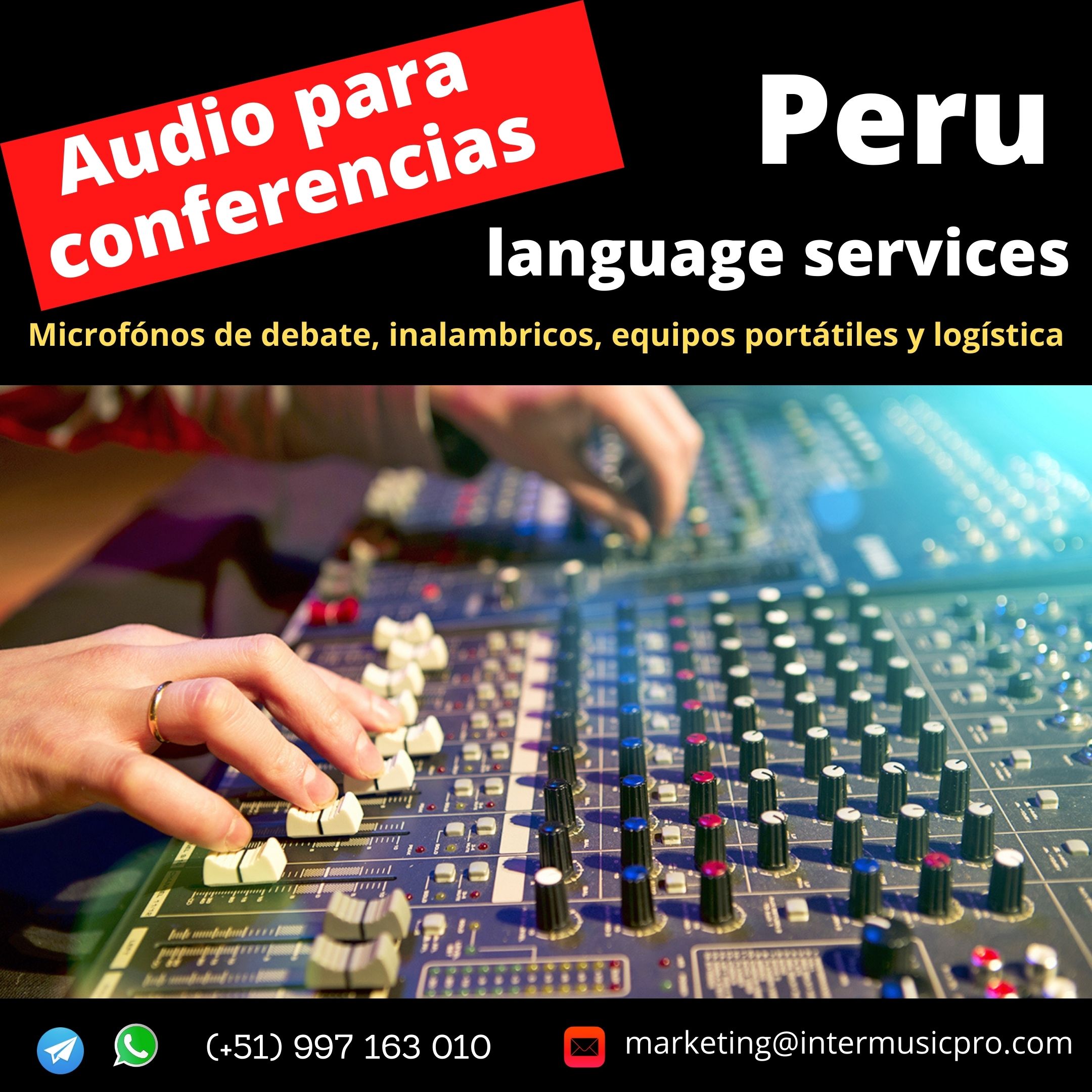 ✅ Servicio de Sonido para eventos en LIMA/C. 997360101