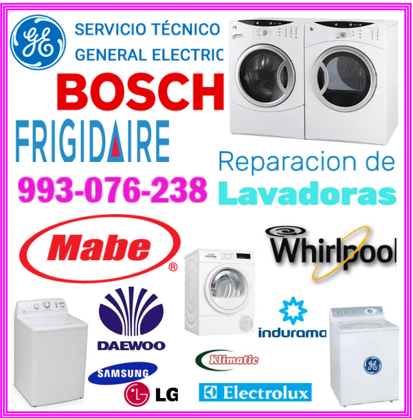 Técnicos de lavadoras General electric