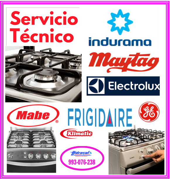 Servicio técnico de cocinas a gas Indurama