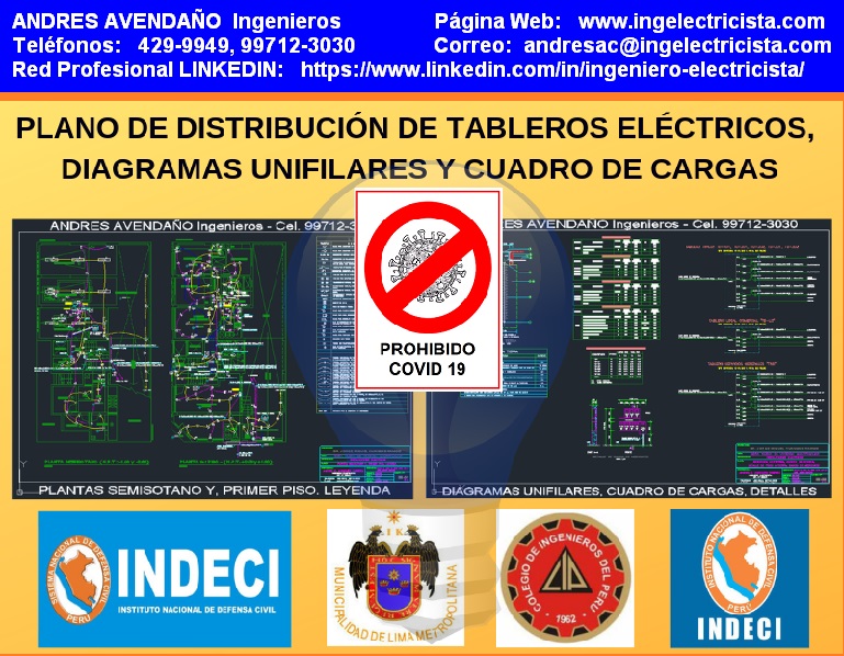 PLANOS DE DIAGRAMAS UNIFILARES DE TABLEROS ELÉCTRICOS