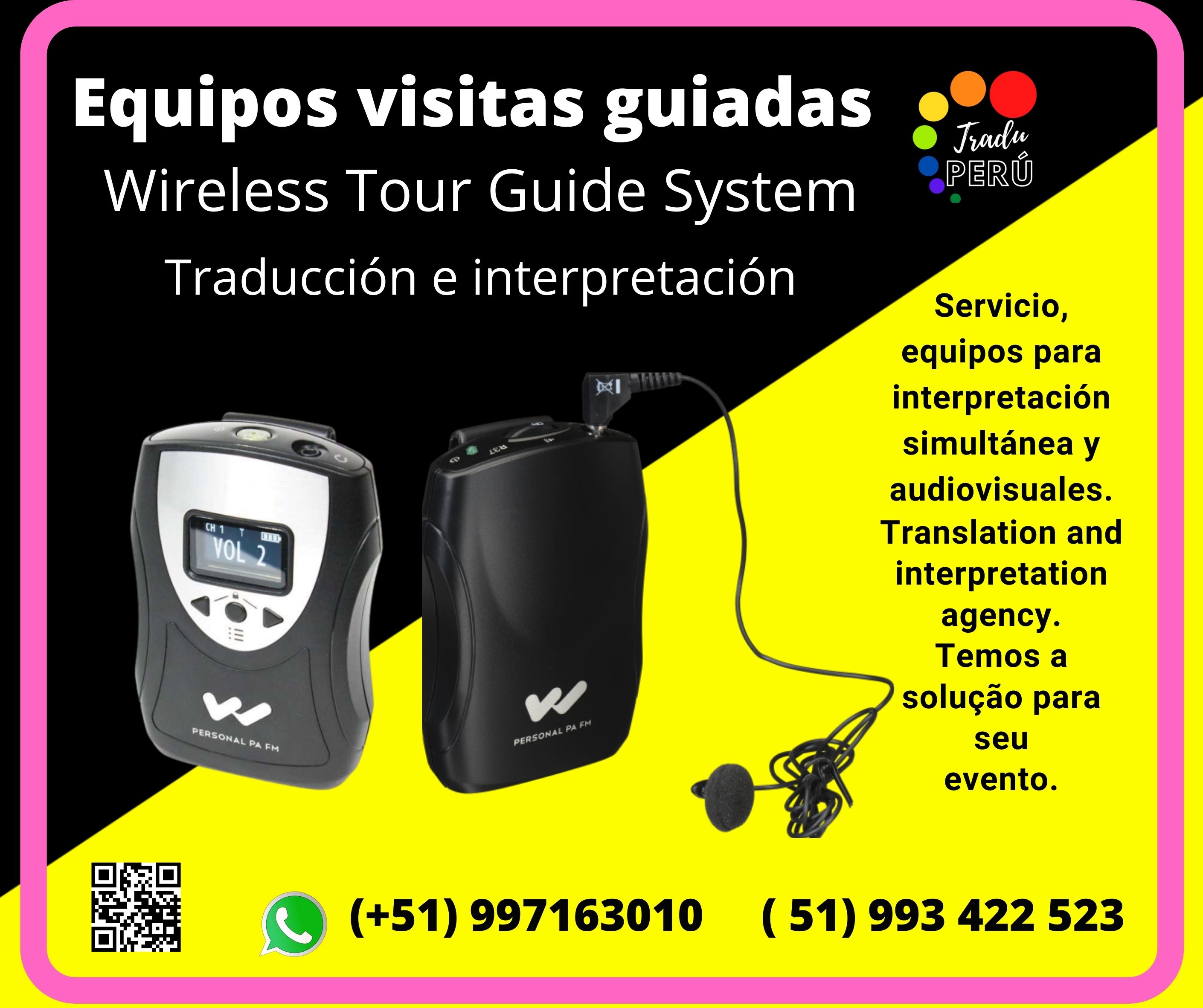 Equipos traducción simultánea /Trujillo Lima ✅ 997163010