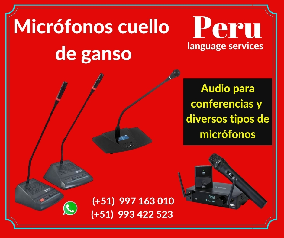 Equipos sonido / micrófonos cuello ganso LIMA✅ 997163010