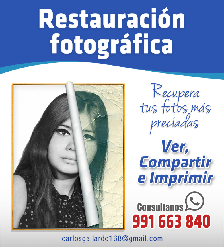 Restauración de fotos, retoque y colorización.