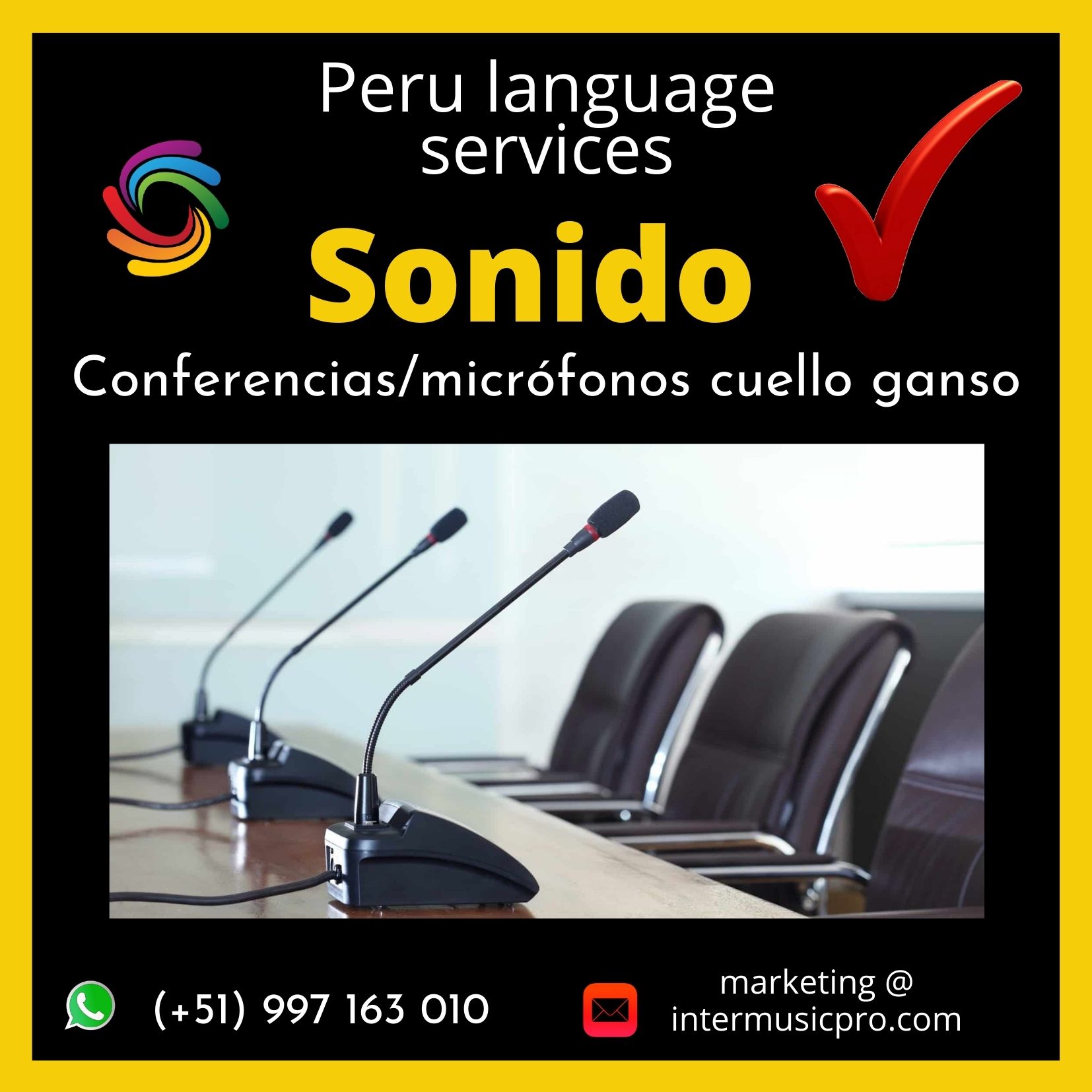 Micrófonos cuello de ganso en LIMA / PIURA / CUSCO / EVENTOS