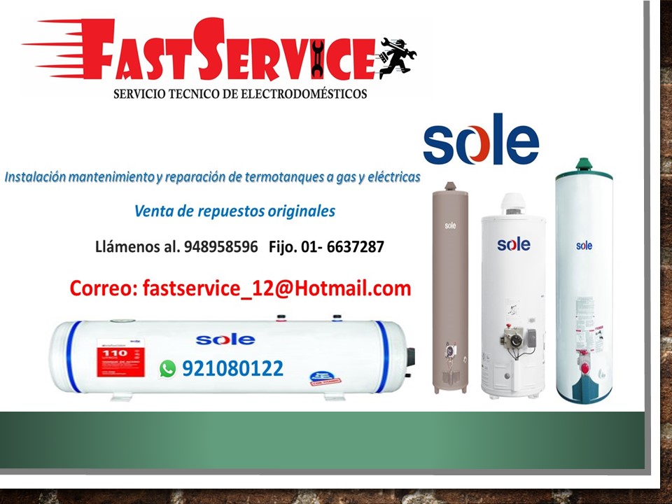 SERVICIO TECNICO AUTORIZADO DE TERMAS SOLE EN LIMA