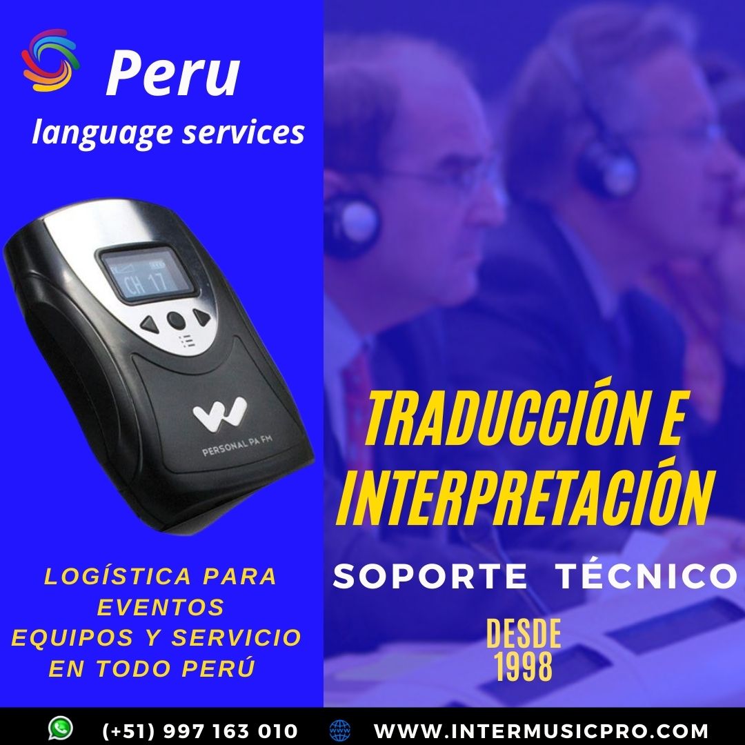 Traducción simultánea Cusco/Trujillo Lima ✅ 997163010