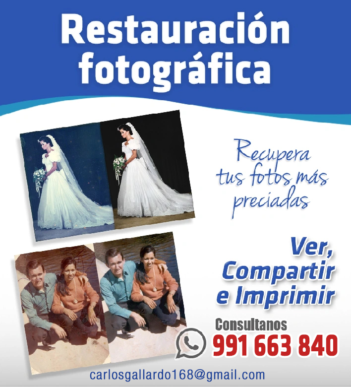 Restauración de fotos, retoque y colorización.