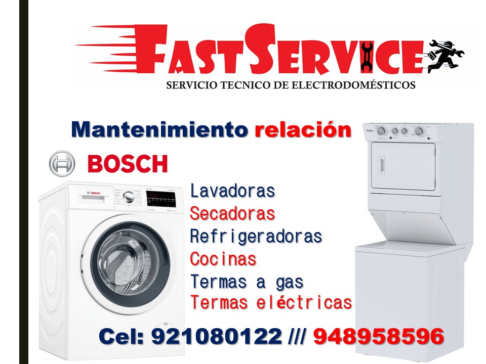 Servicio Técnico DE lavadoras secadoras BOSCH A Domicilio