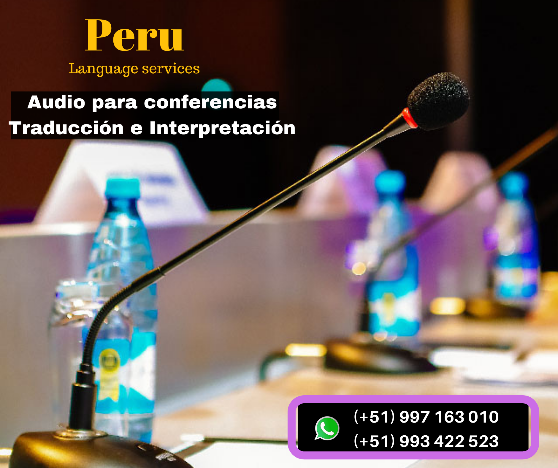 Micrófonos cuello de ganso en LIMA / PIURA / CUSCO / EVENTOS