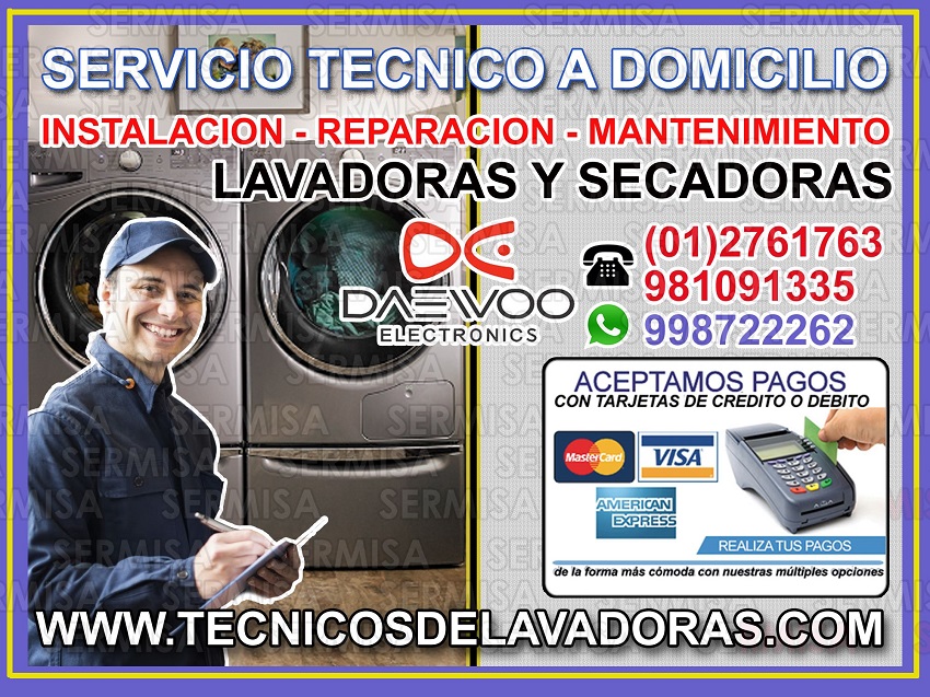 Reparacion«Lavadoras- Secadoras» Daewoo 998722262
